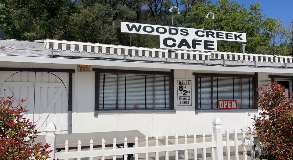 Front view of Woods Creek Café in Jamestown.